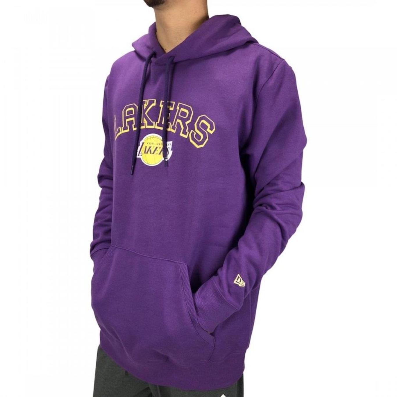 Blusão de Moletom com Capuz New Era Nba Los Angeles Lakers - Masculino - Foto 1