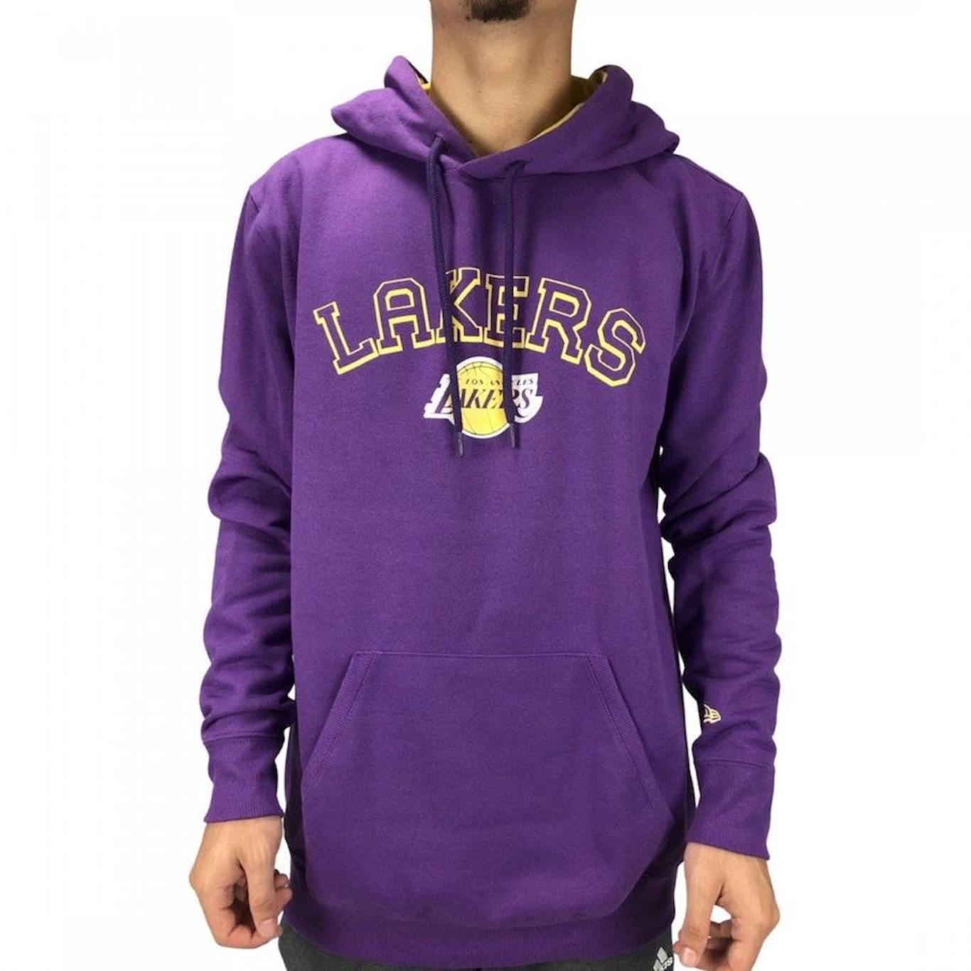 Blusão de Moletom com Capuz New Era Nba Los Angeles Lakers - Masculino - Foto 2