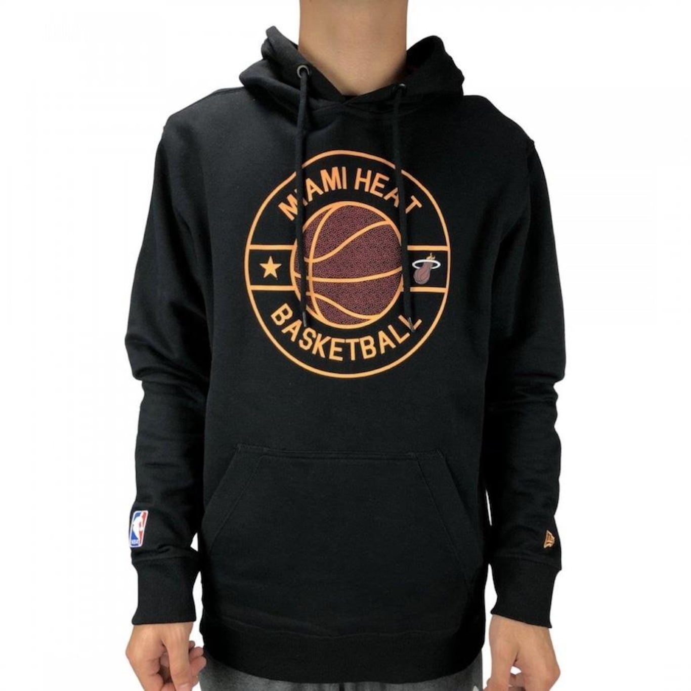 Blusão de Moletom com Capuz New Era Nba Miami Heat - Masculino - Foto 1