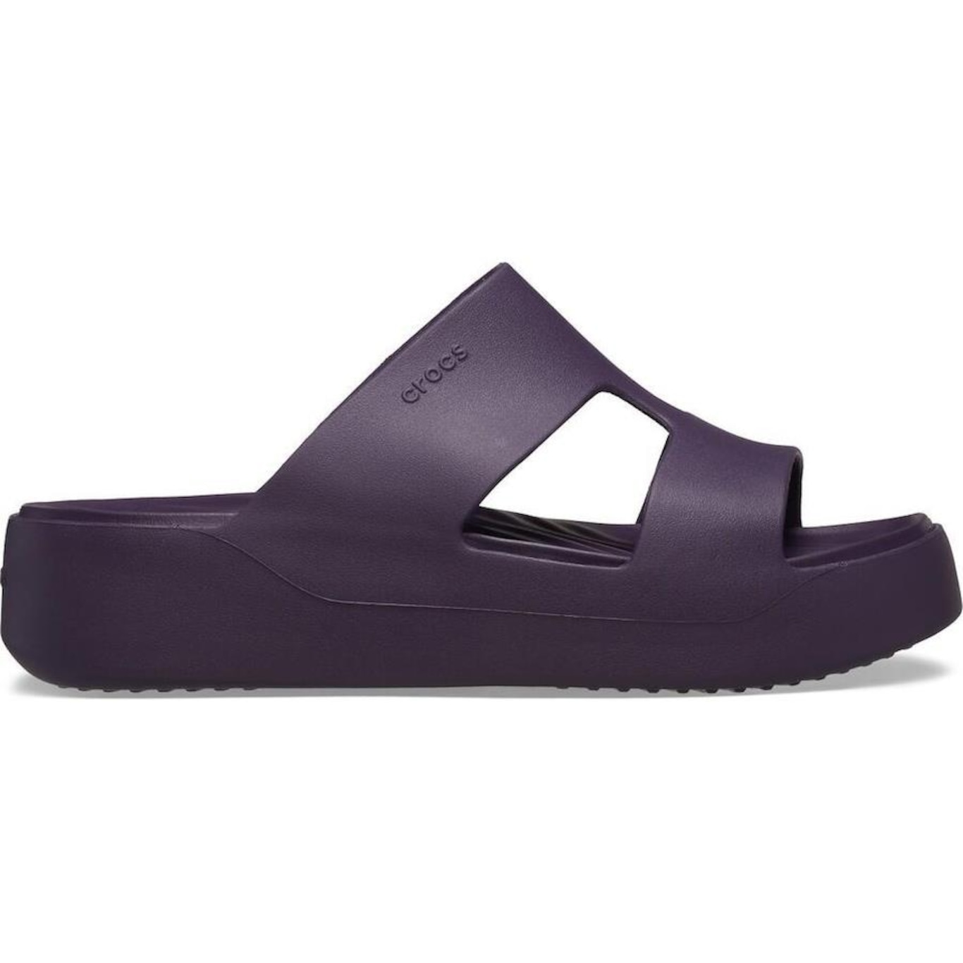 Sandália Crocs Getaway Platform H-Strap Dark Iris - Feminino - Foto 1