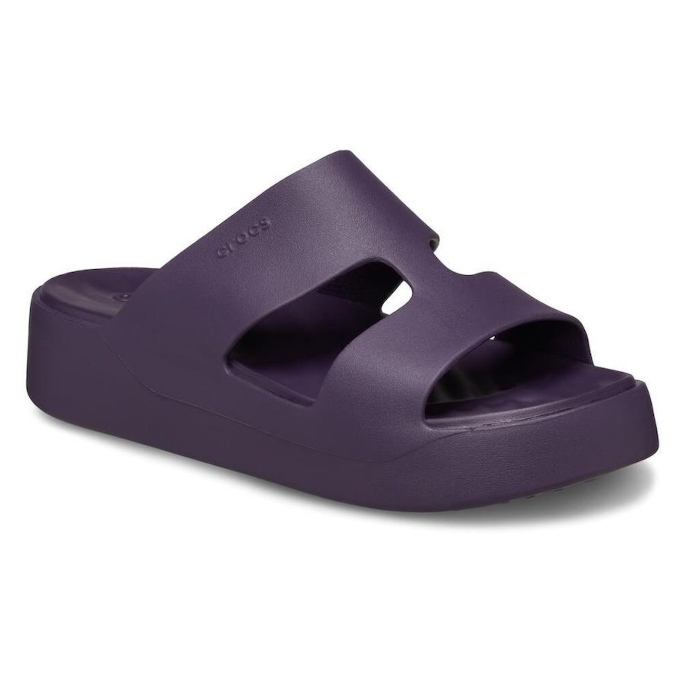 Sandália Crocs Getaway Platform H-Strap Dark Iris - Feminino - Foto 2