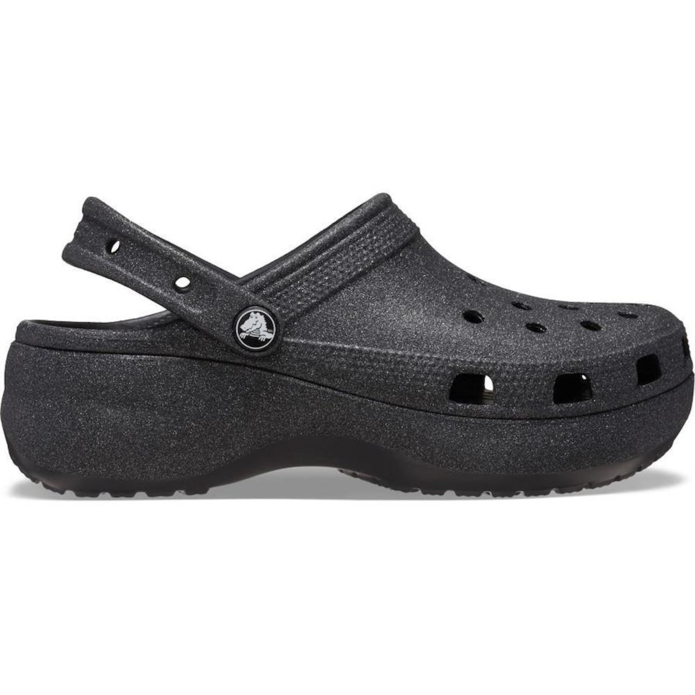 Sandália Crocs Plataform Glitter Clog  Black - Feminino - Foto 1