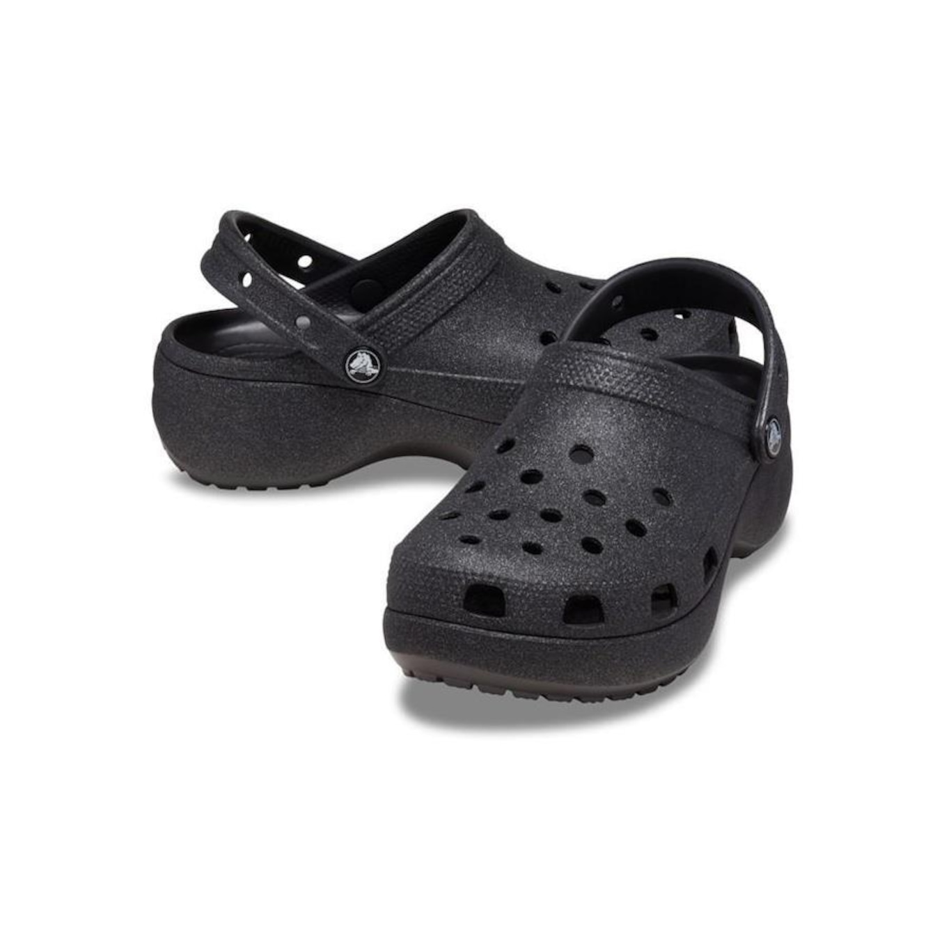 Sandália Crocs Plataform Glitter Clog  Black - Feminino - Foto 4