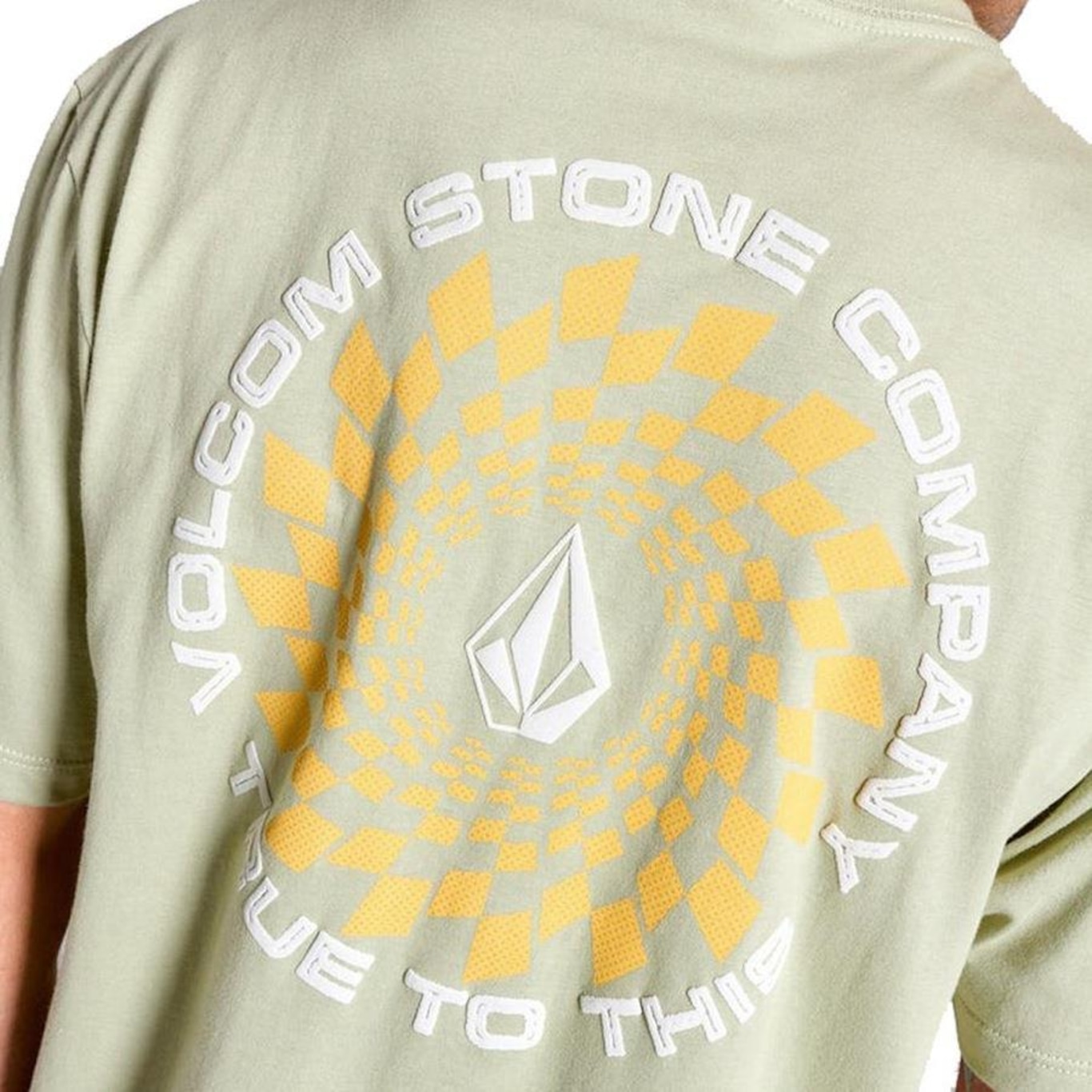 Camiseta Volcom Rabbit Hole Sm25 Masculina Verde Médio - Foto 4