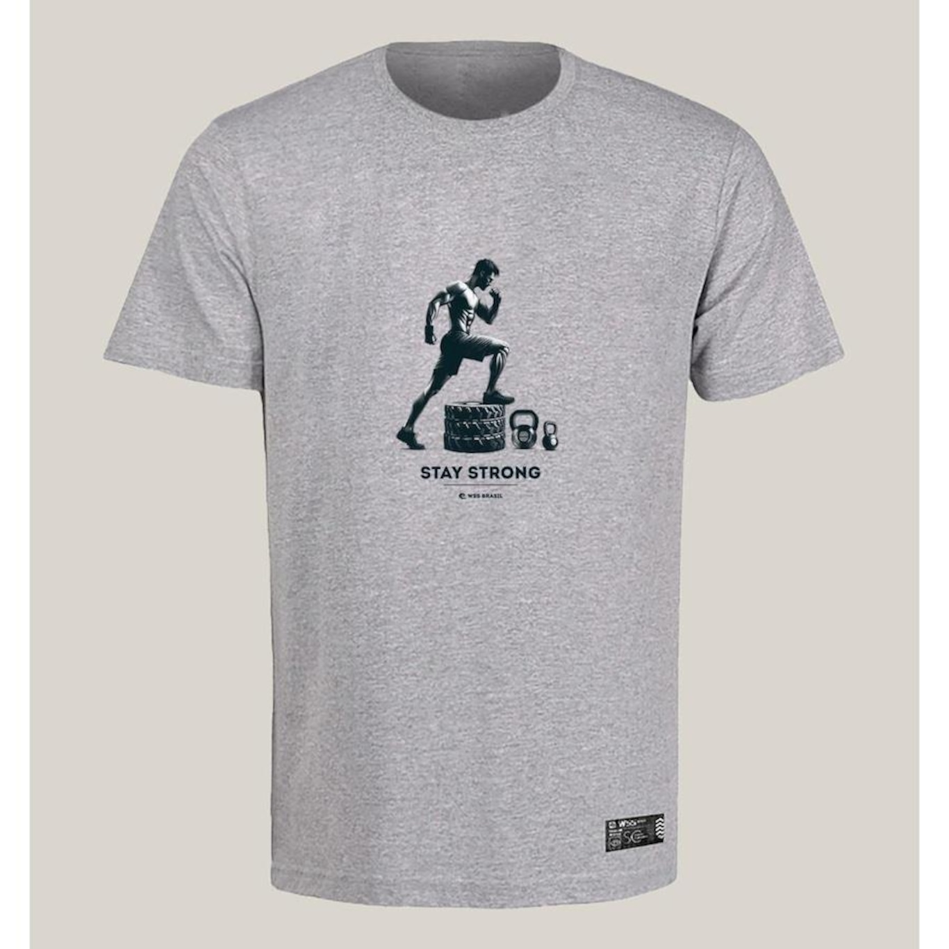 Camiseta WSS Brasil Algodão Prime Wss Old School Gym - Masculina - Foto 1