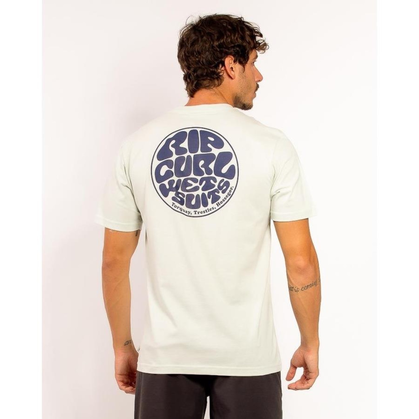 Camiseta Rip Curl Wettie Logo Tee - Masculina - Foto 3