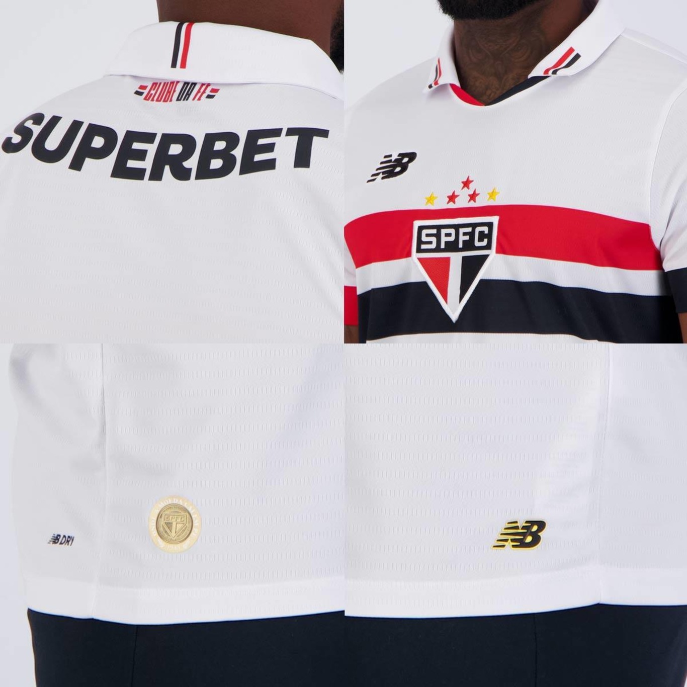 Camisa do São Paulo I 2024 New Balance com Patrocínio 10 Luciano - Masculina - Foto 5