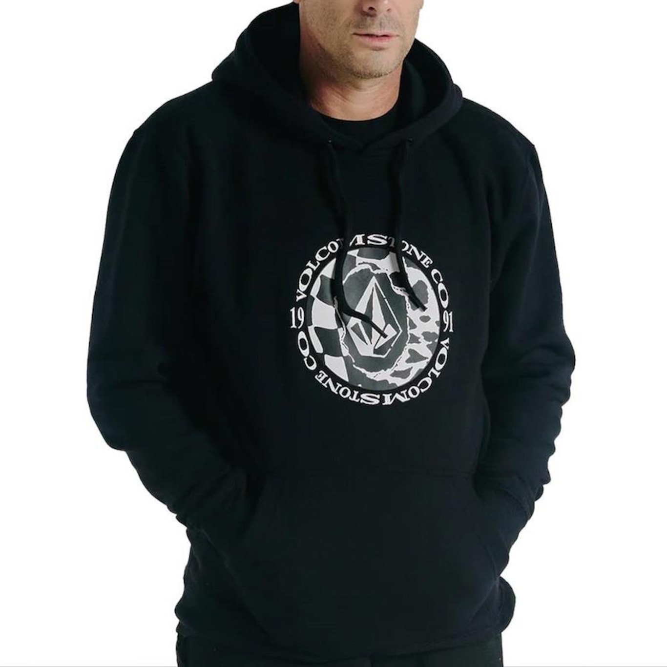 Blusão de Moletom Canguru Volcom Black Friday Masculino - Foto 1