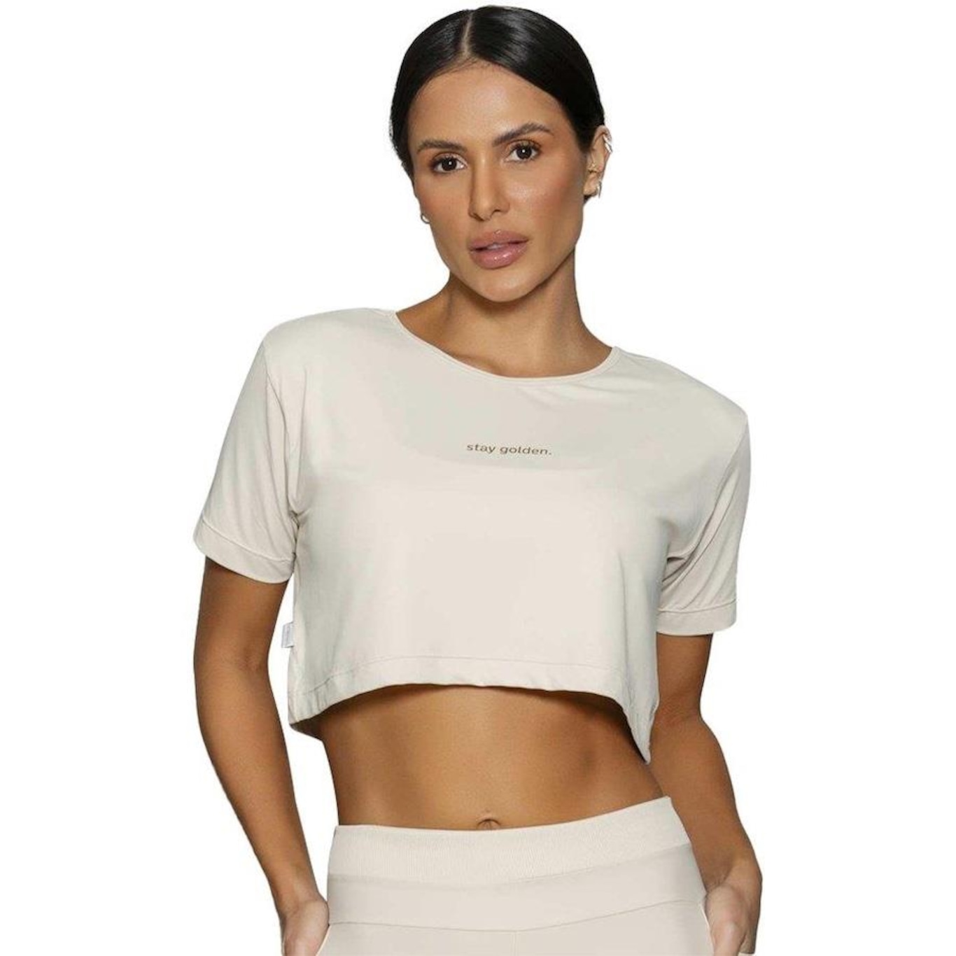 Blusa Cropped Run More Luar - Feminino - Foto 1