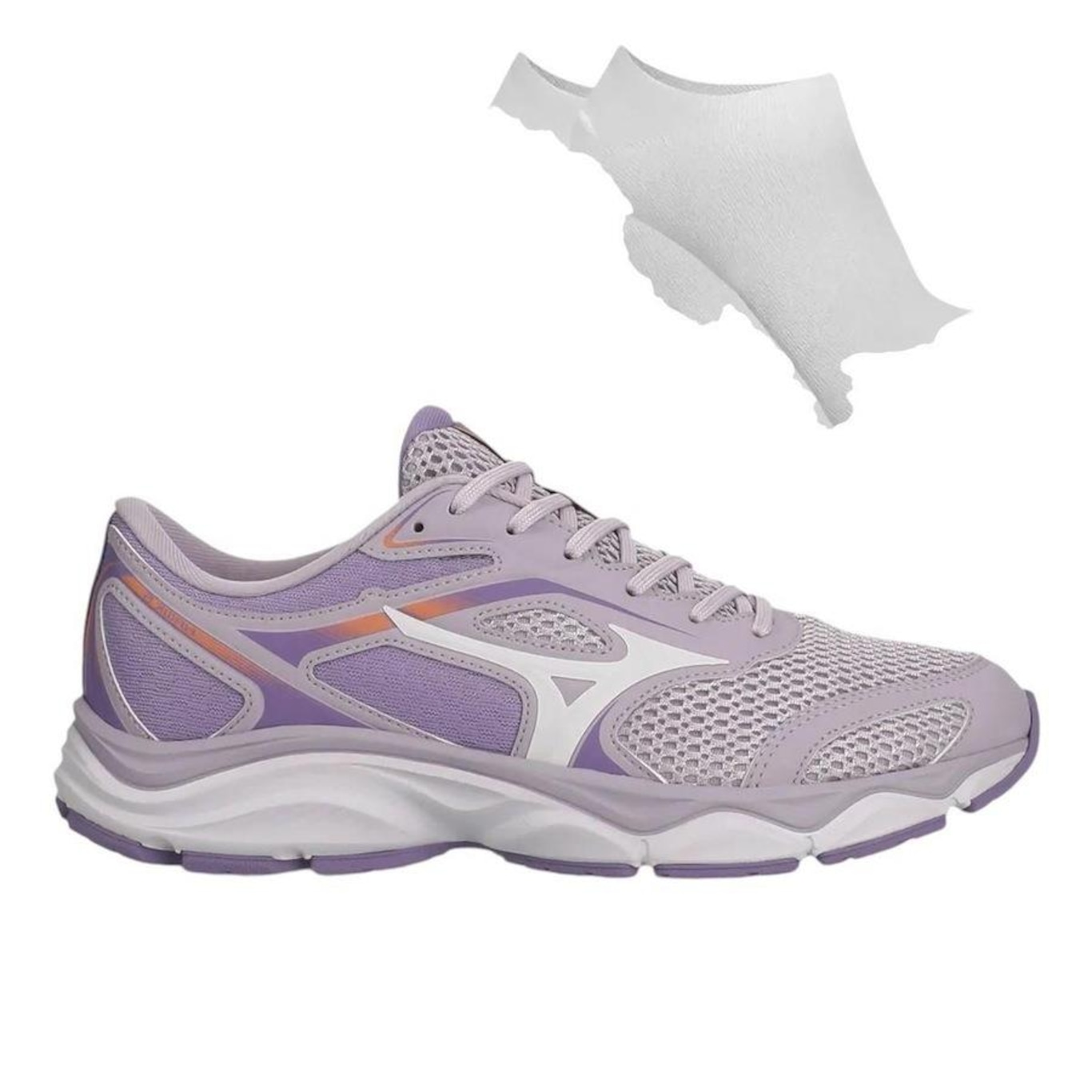 Kit Tênis Mizuno Hawk 5 - Feminino + Par de Meia - Foto 1