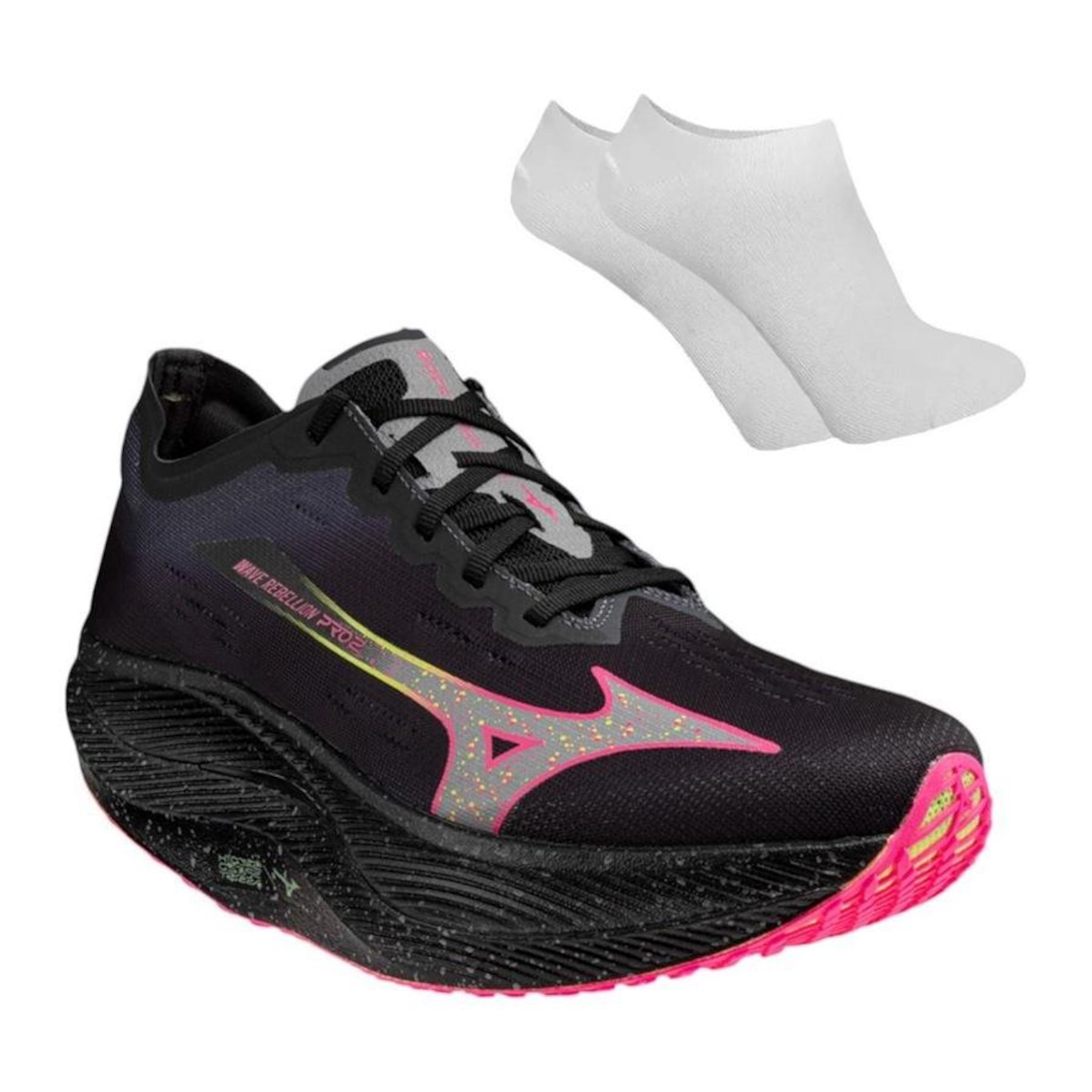 Kit Tênis Mizuno Wave Rebellion Pro 2 - Masculino + Meia - Foto 1