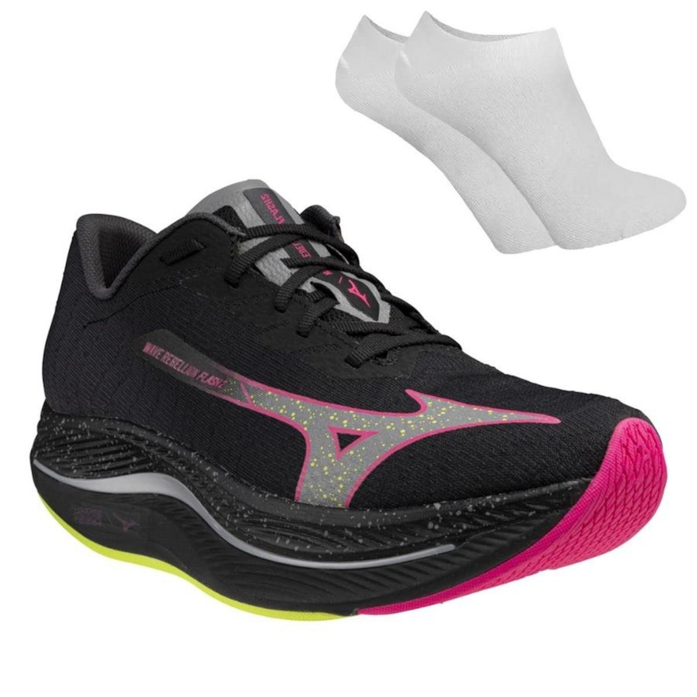 Kit Tênis Mizuno Wave Rebellion Flash 2 - Masculino + Meia - Foto 1