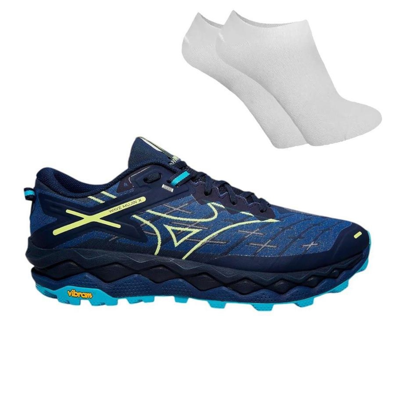 Kit Tênis Mizuno Trail Mujin 10 - Masculino + Meia - Foto 1