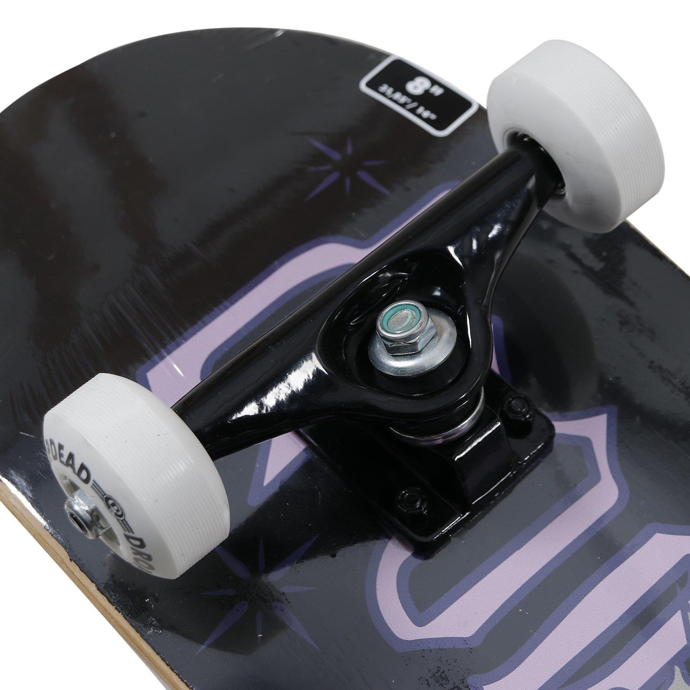 Skate Montado Drop Sista Skull Logo Iniciante Tamanho 8.0 Preto - Foto 5