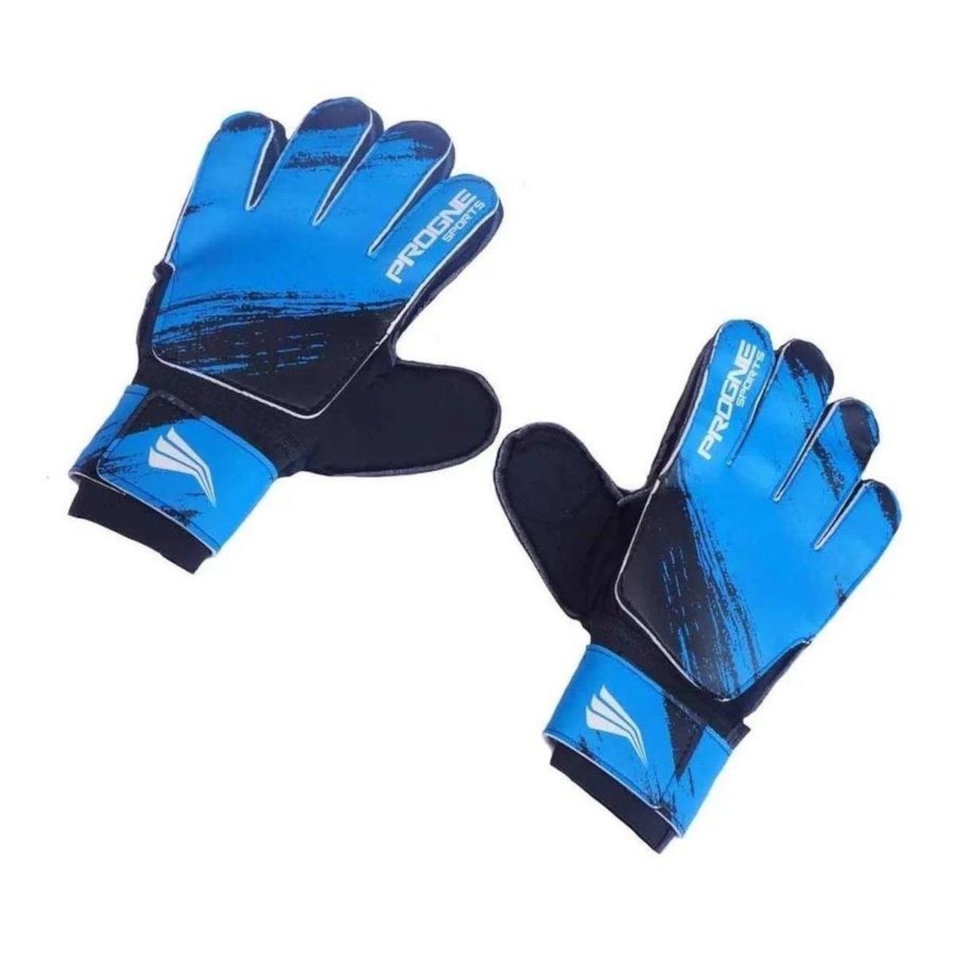 Luva de Goleiro para Campo/Society Preto com Azul - Progne - Foto 1