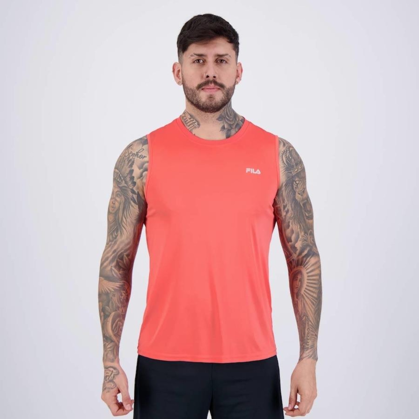 Camiseta Regata Fila Basic Sports Polygin - Masculina - Foto 1