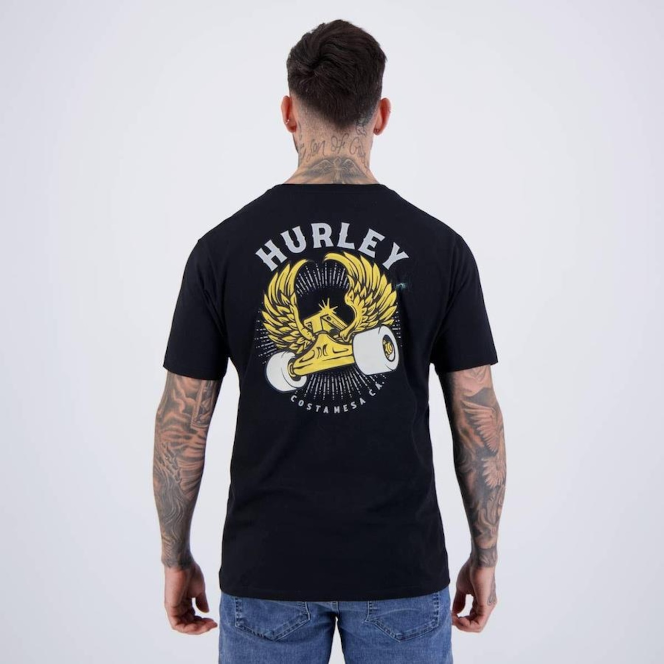 Camiseta Hurley Hard Wings - Masculina - Foto 4