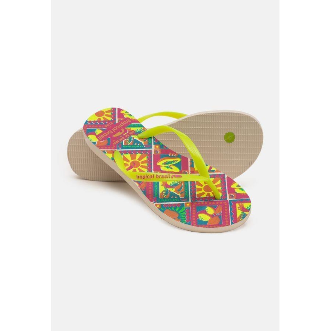 Chinelo Tropical Brasil Estampado Slim - Feminino - Foto 4