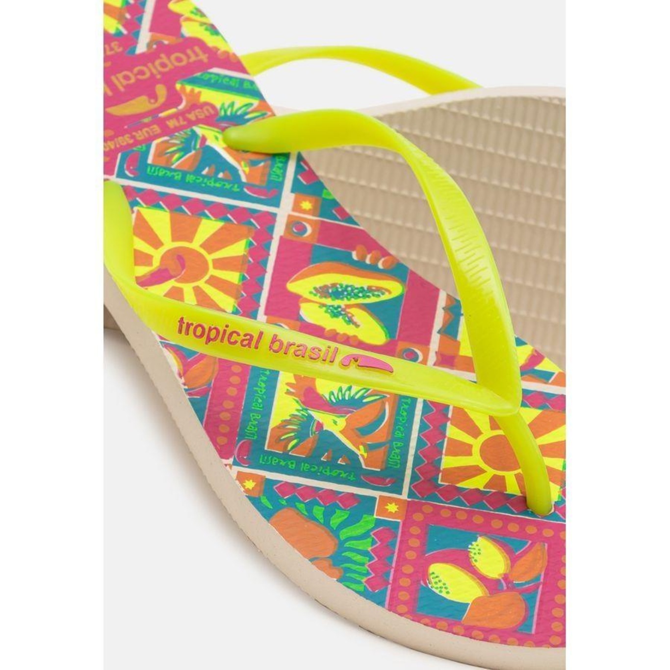 Chinelo Tropical Brasil Estampado Slim - Feminino - Foto 5