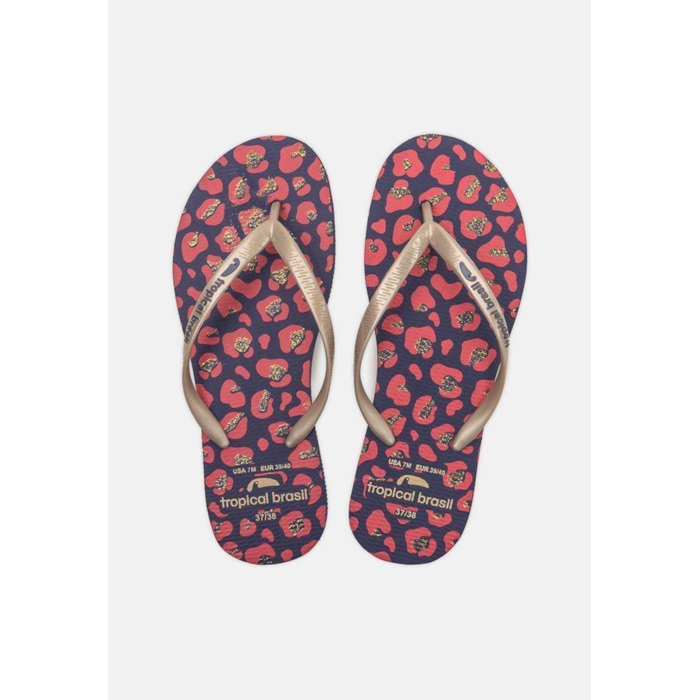 Chinelo Tropical Brasil Estampado Slim - Feminino - Foto 1