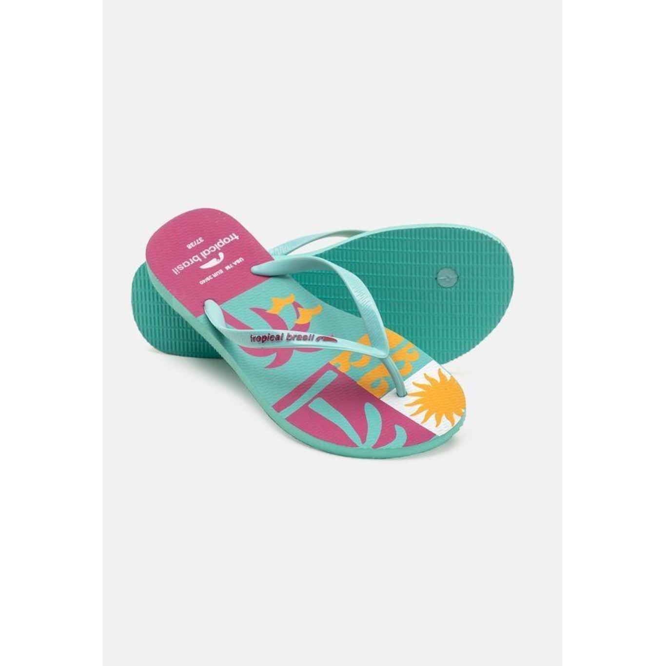 Chinelo Tropical Brasil Estampado Slim - Feminino - Foto 4