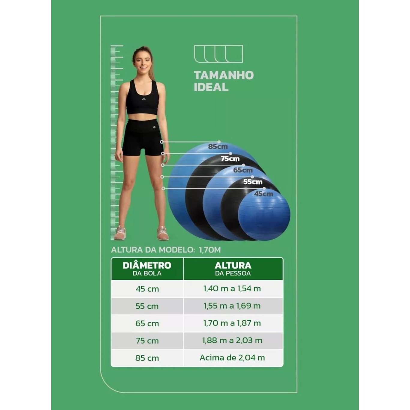 Bola Suiça de Pilates e Yoga Funcional e Academia Everlast 75 Cm - Anti Estouro com Bomba de Ar - Foto 3