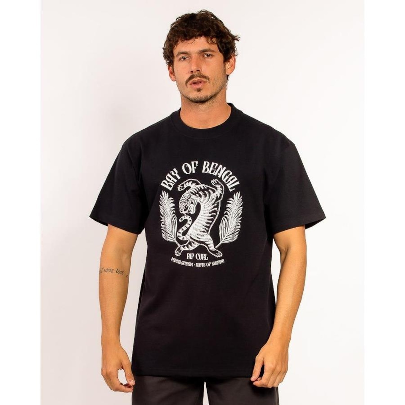 Camiseta Rip Curl Bay Off Bengal Og - Masculina - Foto 1