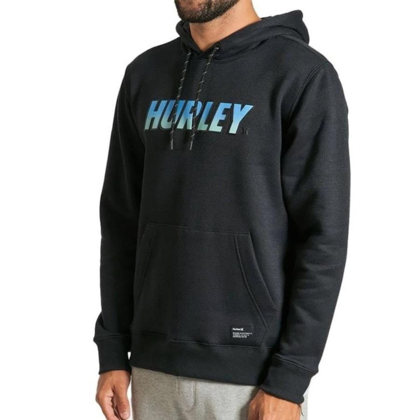 Blusão de Moletom Canguru com Capuz Hurley Fastlane - Masculino - Foto 2