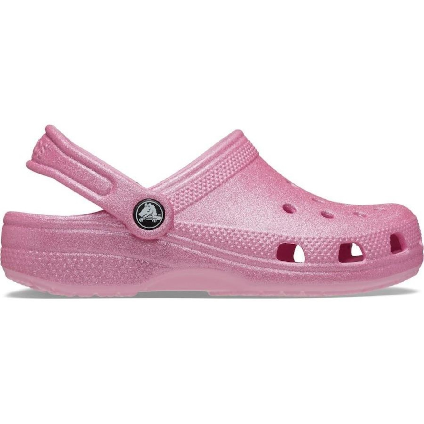 Sandália Crocs Classic Clog Glitter K - Infantil - Foto 1