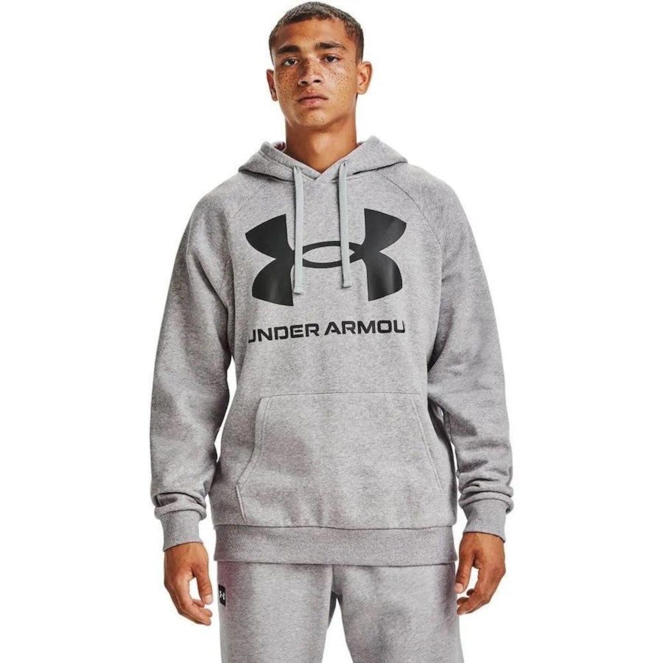 Blusão de Moletom Under Armour Rival Fleece Big Logo Hd - Masculino - Foto 1