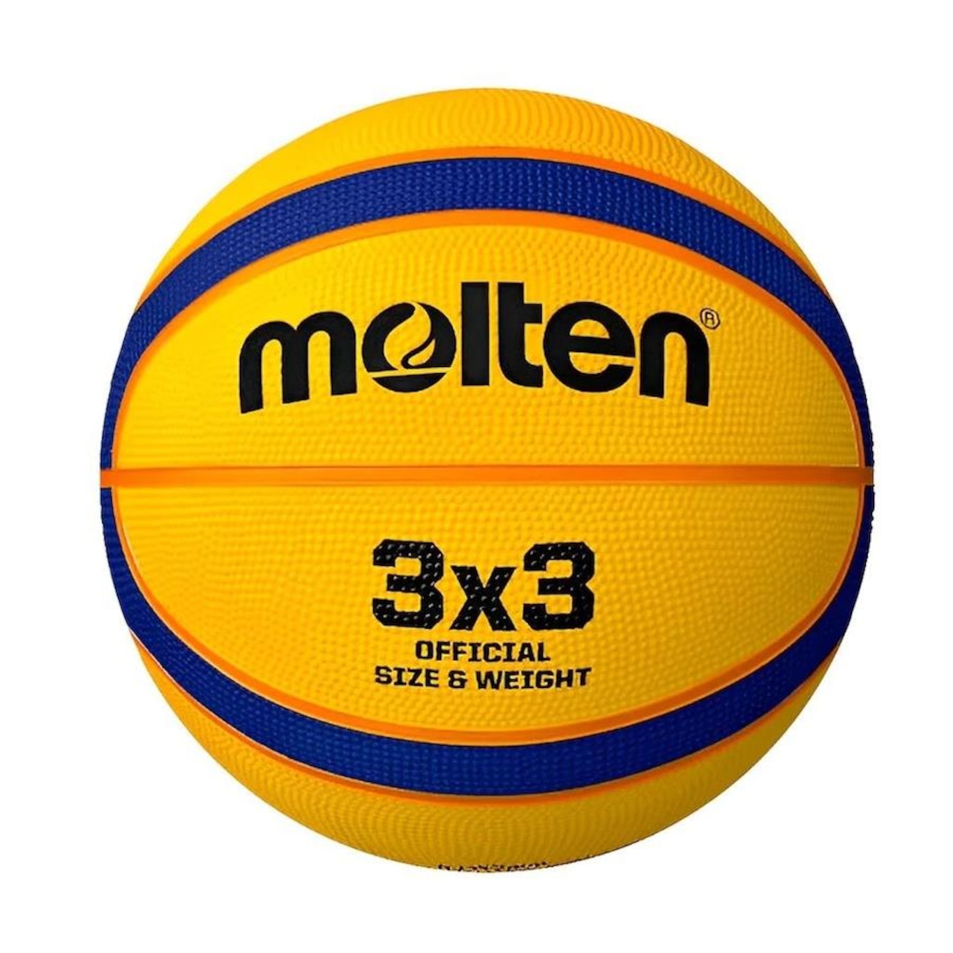 Bola de Basquete Molten 3X3 Basketball Rubber Cover Bt332010 Sulcos Profundos - Foto 1