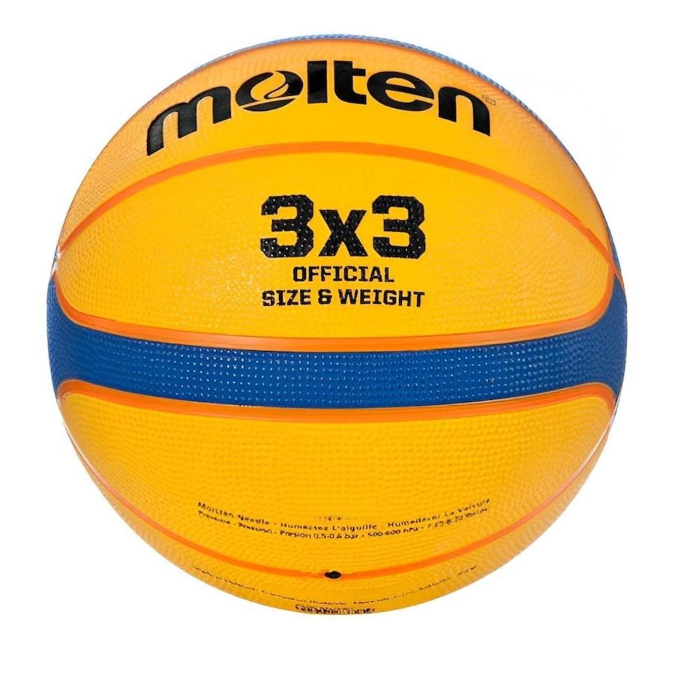 Bola de Basquete Molten 3X3 Basketball Rubber Cover Bt332010 Sulcos Profundos - Foto 3