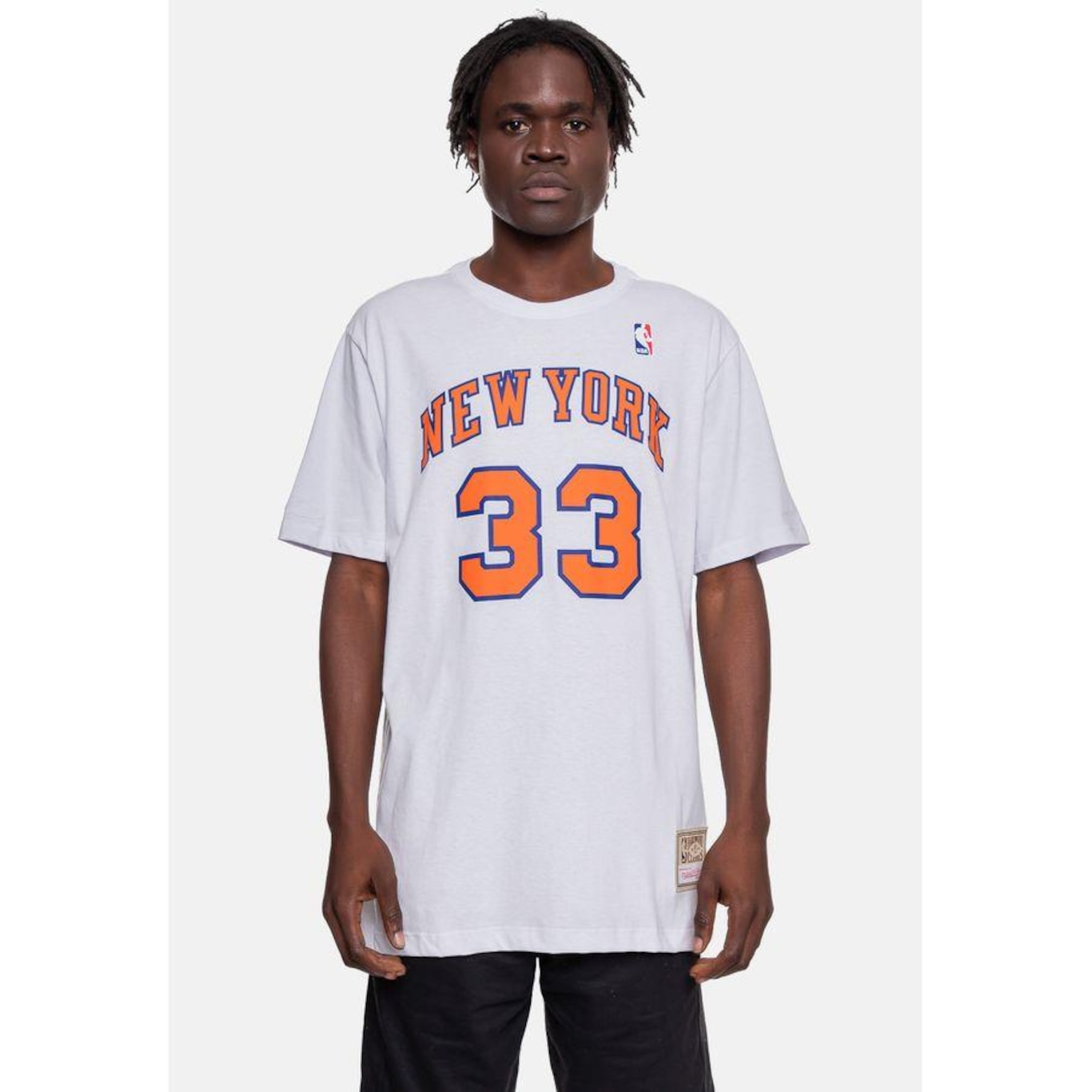 Camiseta Mitchell & Ness New York Knicks 33 Patrick Ewing - Masculina - Foto 1