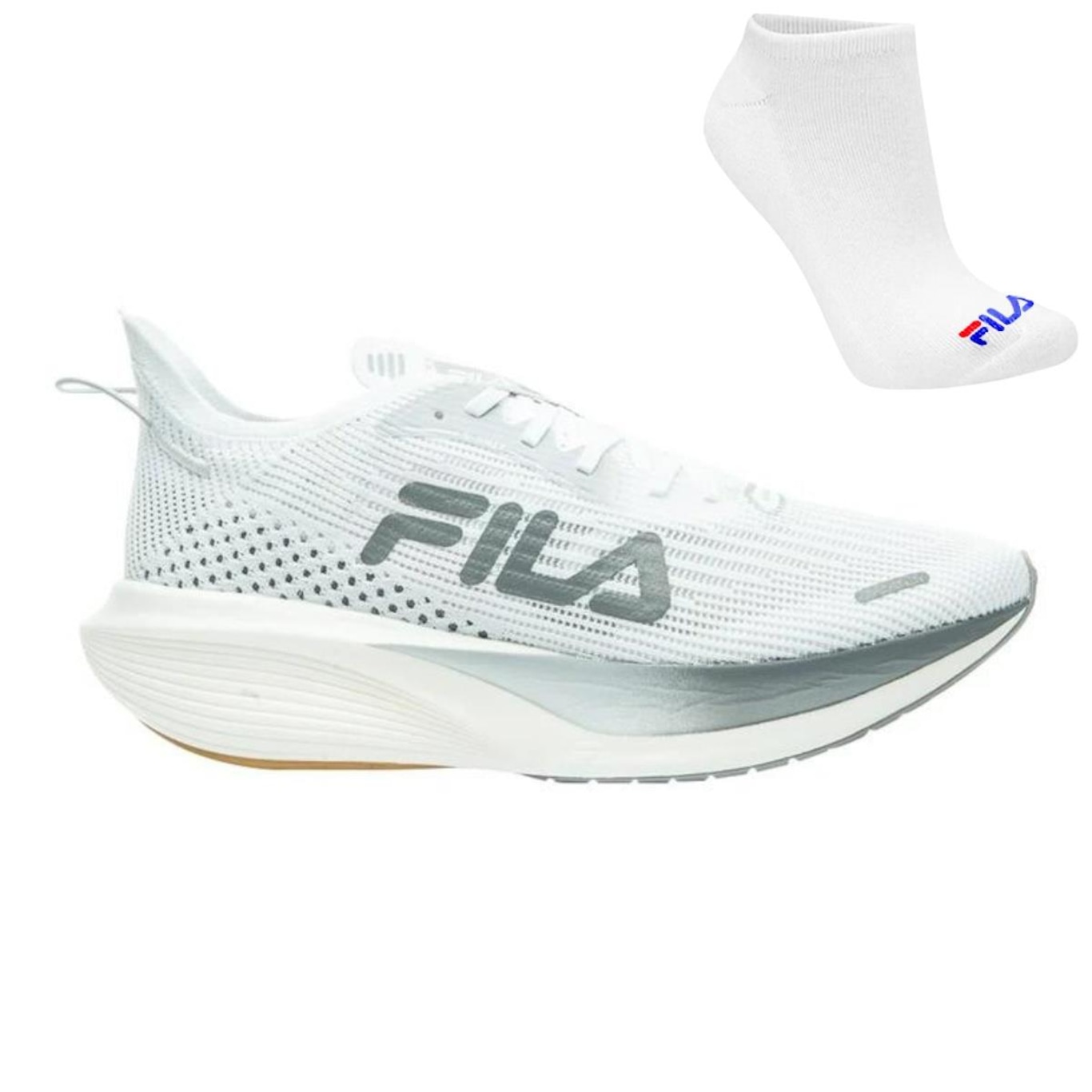 Kit Tênis Fila Carbon 2 + Meia - Masculino - Foto 1