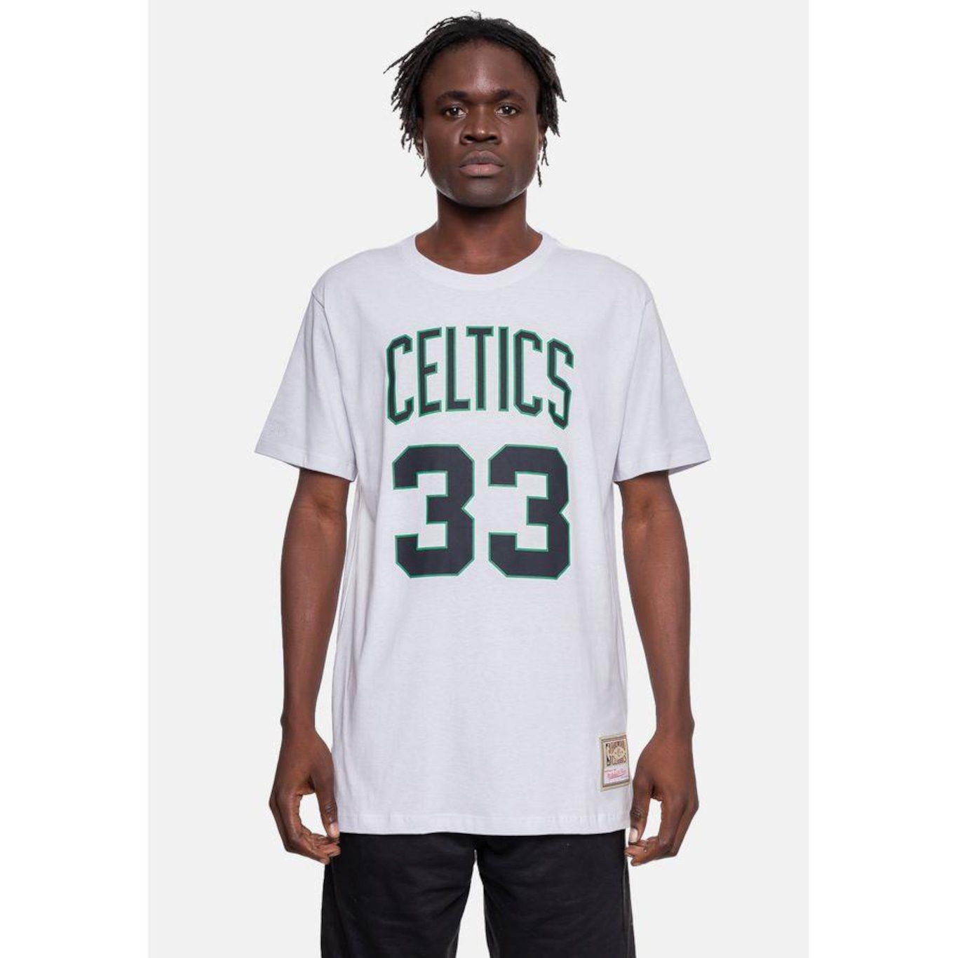 Camiseta Mitchell & Ness Boston Celtics 33 Larry Bird - Masculina - Foto 1