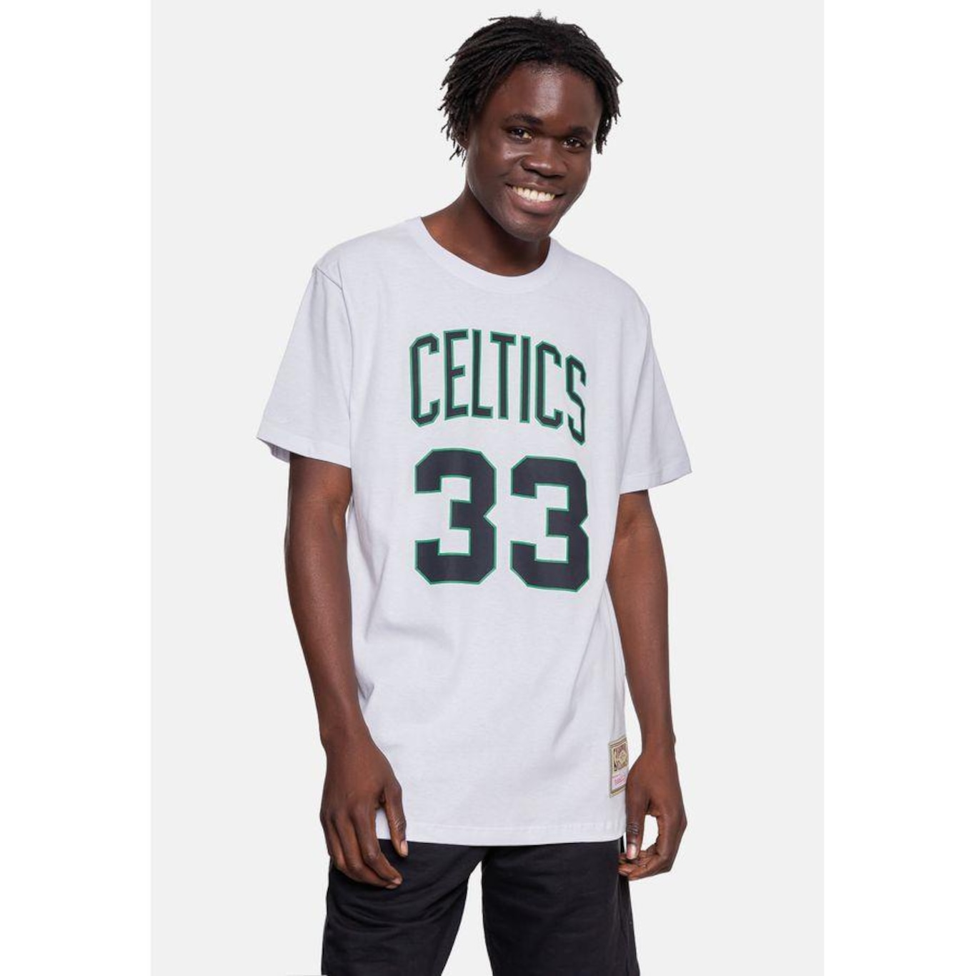 Camiseta Mitchell & Ness Boston Celtics 33 Larry Bird - Masculina - Foto 4