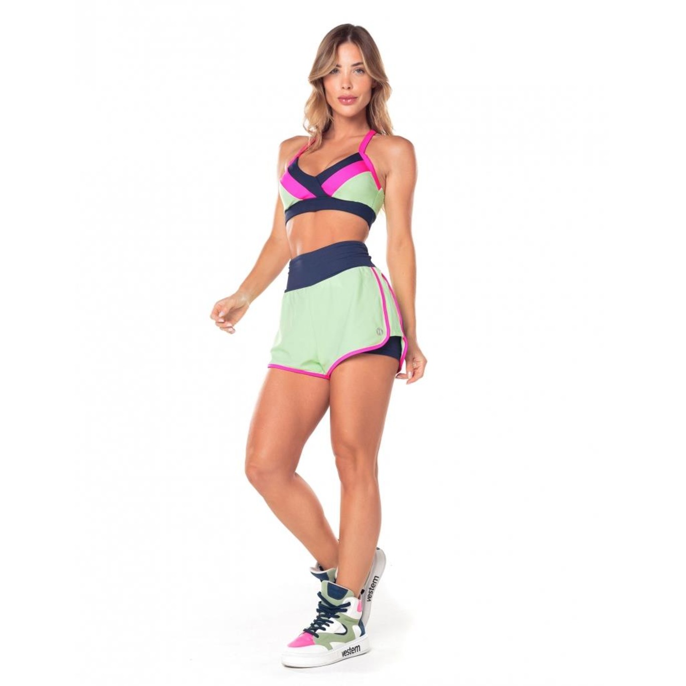 Top Fitness Vestem Tricolor Estela - Feminino - Foto 3