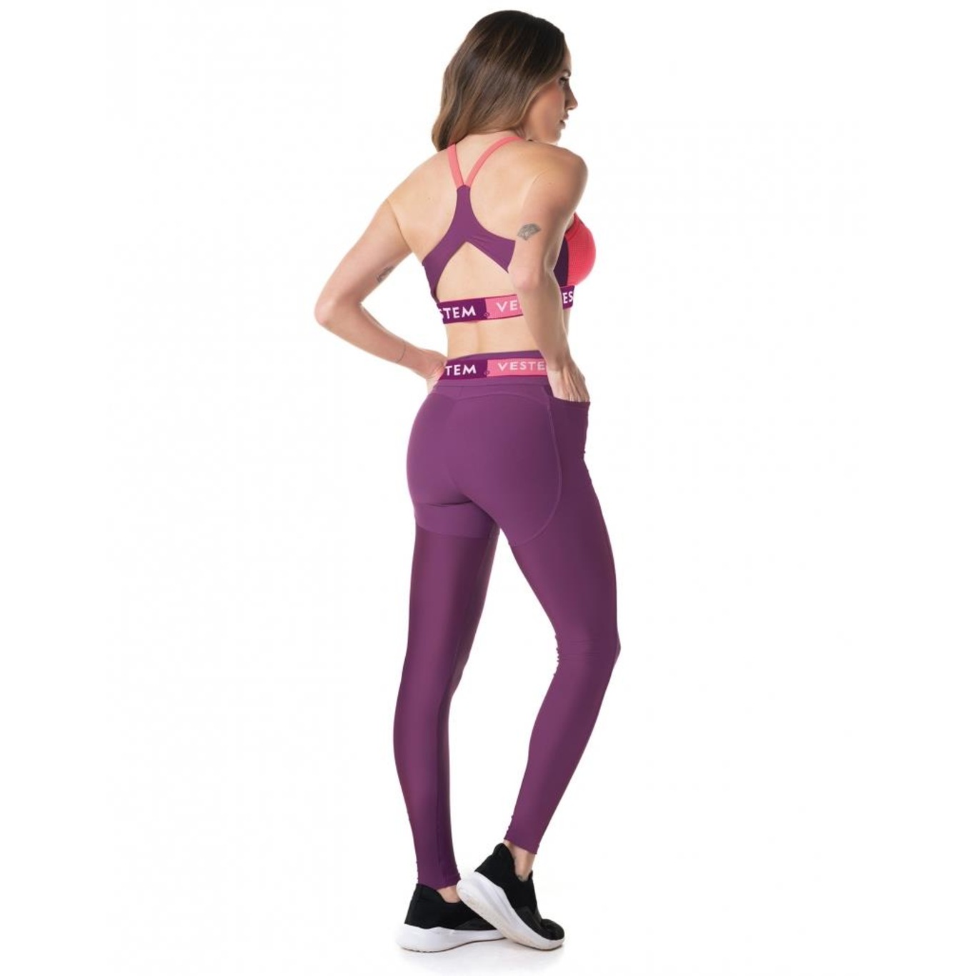 Calça Legging Vestem Fuso Push Ups Acai Ii - Feminina - Foto 4