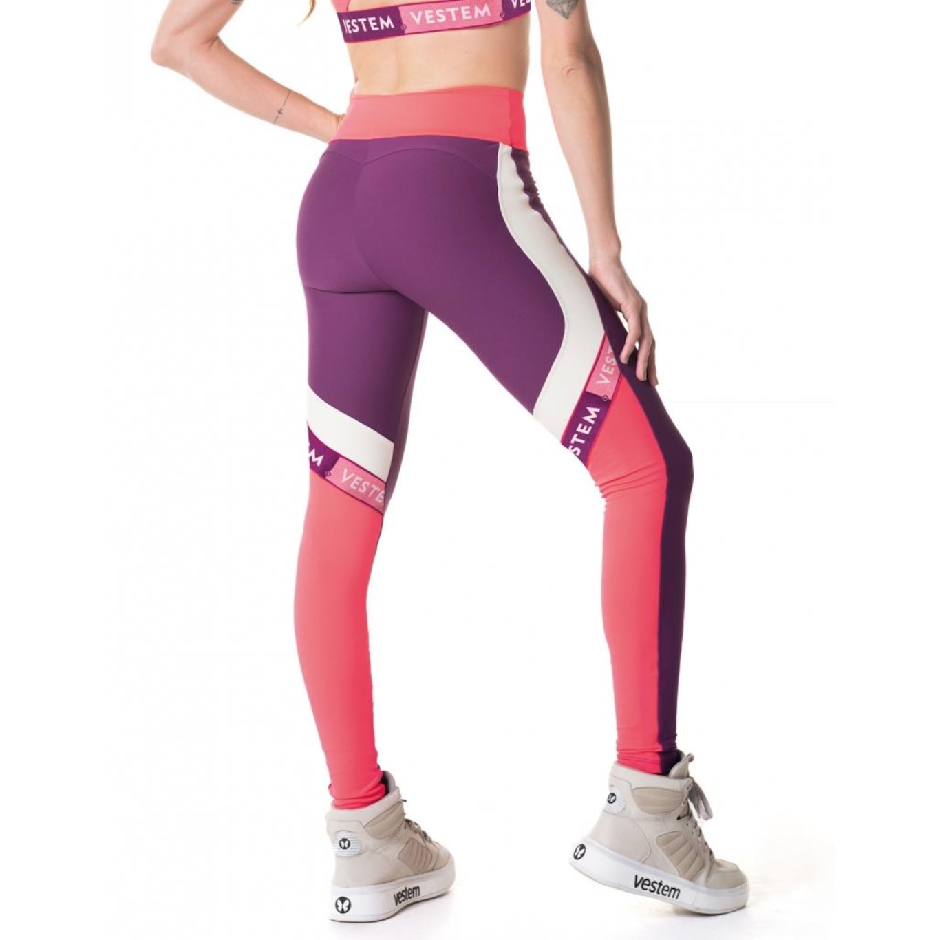 Calça Legging Vestem Fuso Energy Gym Acai Ii - Feminina - Foto 2