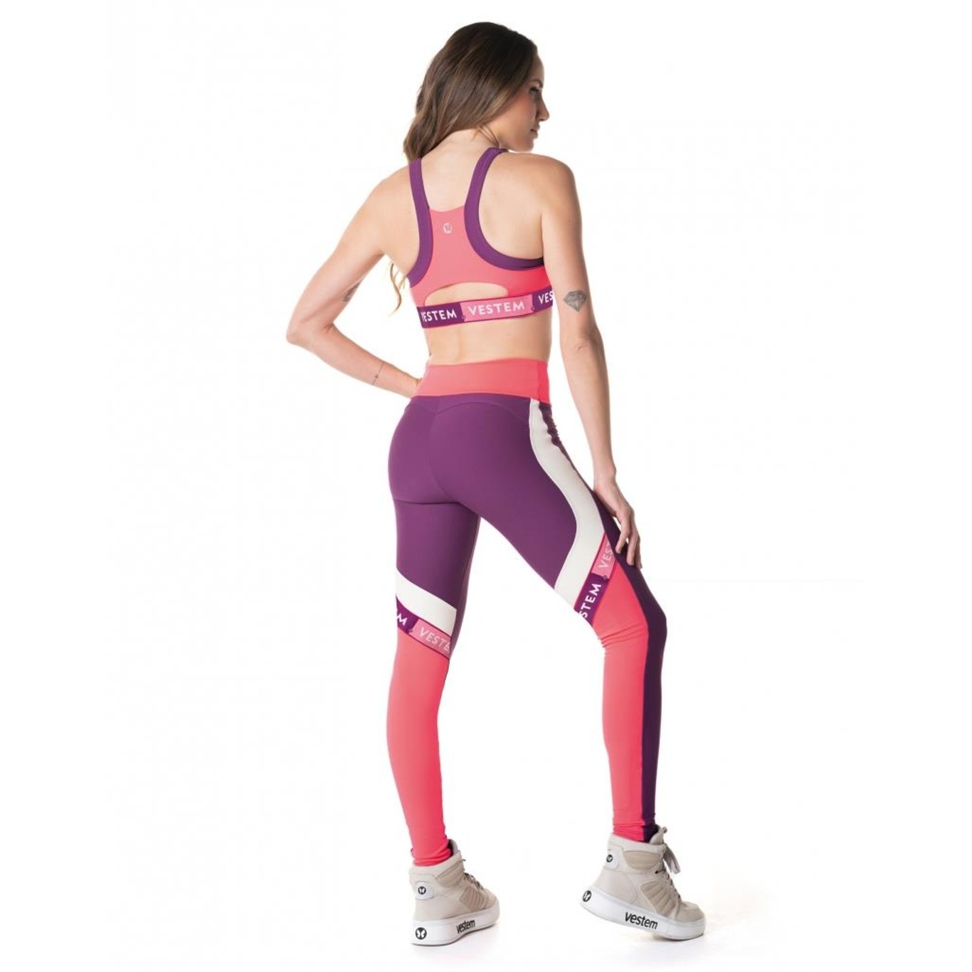 Calça Legging Vestem Fuso Energy Gym Acai Ii - Feminina - Foto 4