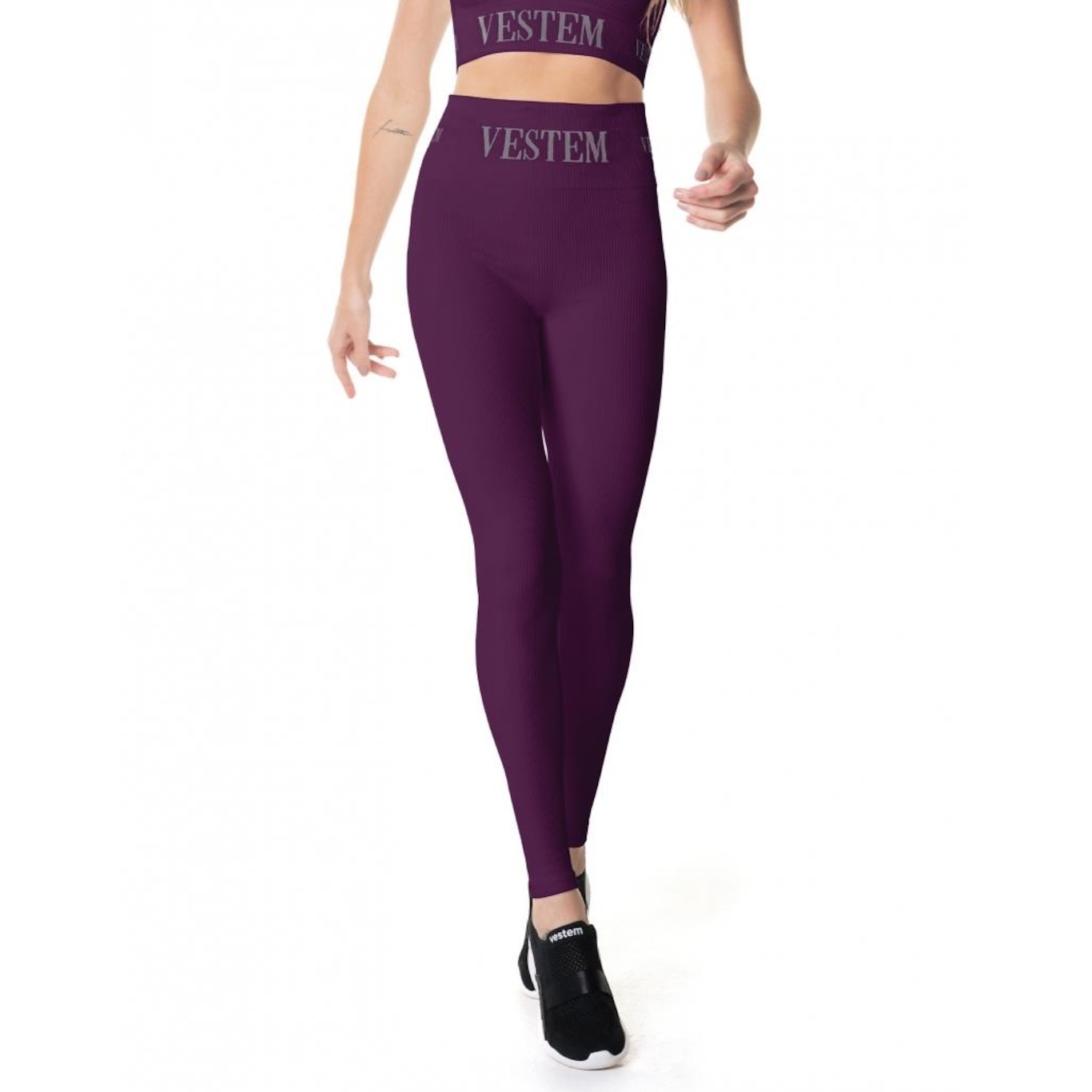 Calça Legging Vestem Fuso Elis Acai Ii - Feminina - Foto 1