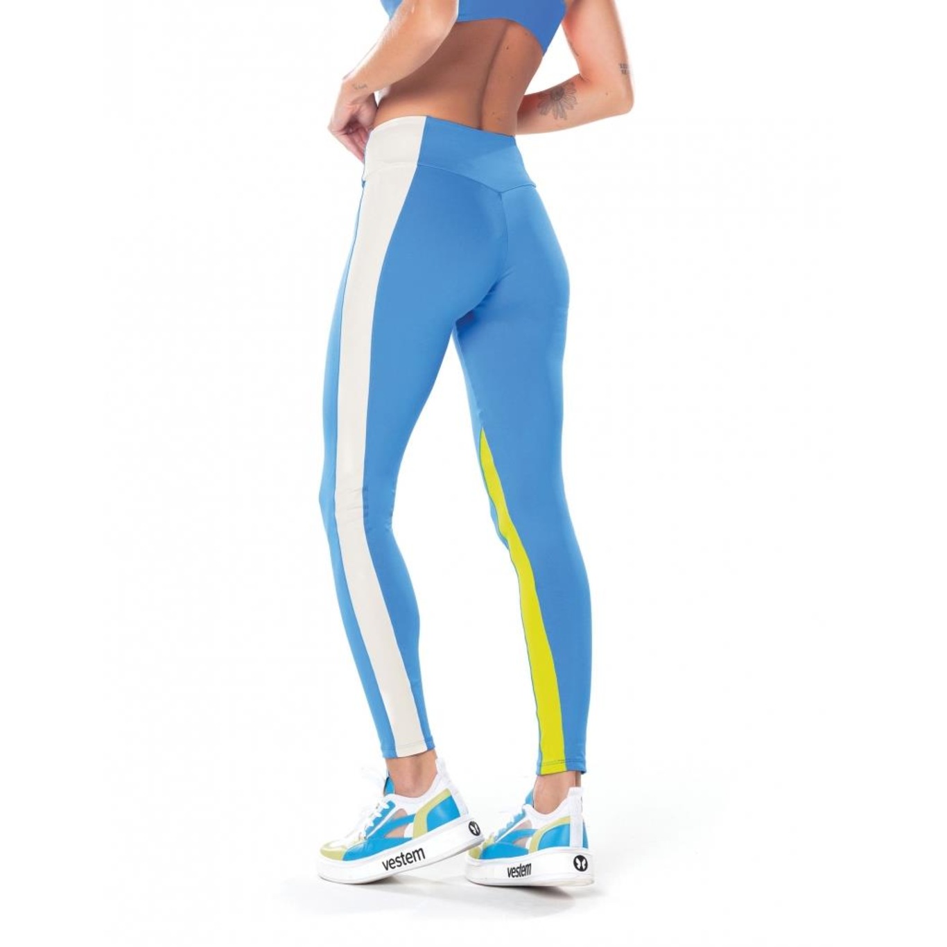 Calça Legging Fuso com Recortes Vestem Aurora - Feminina - Foto 2