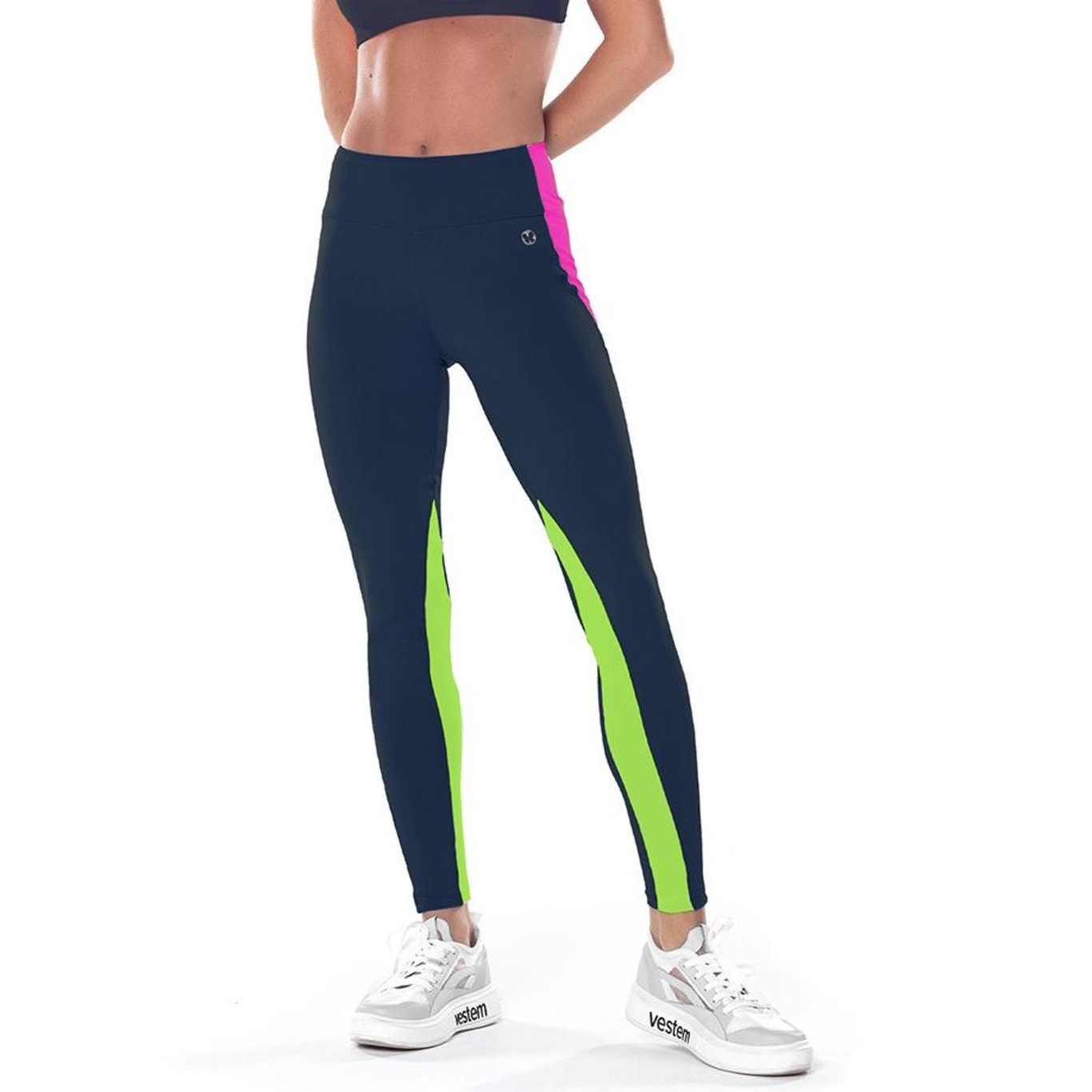 Calça Legging Fuso com Recortes Vestem Aurora - Feminina - Foto 1