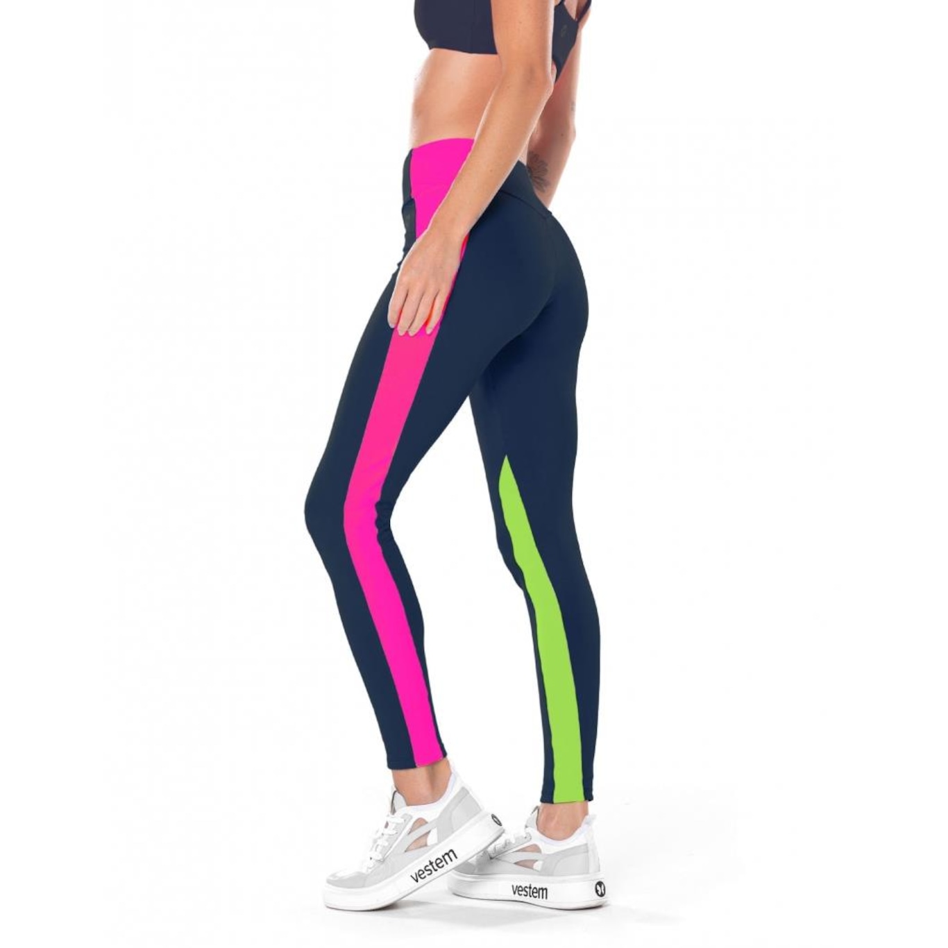 Calça Legging Fuso com Recortes Vestem Aurora - Feminina - Foto 2