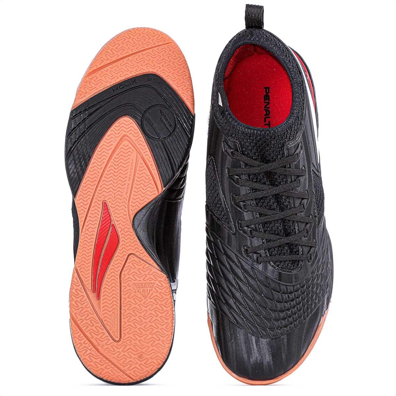 Chuteira Penalty Fustal Max 1000 Ecoknit Preta - Masculina - Foto 5