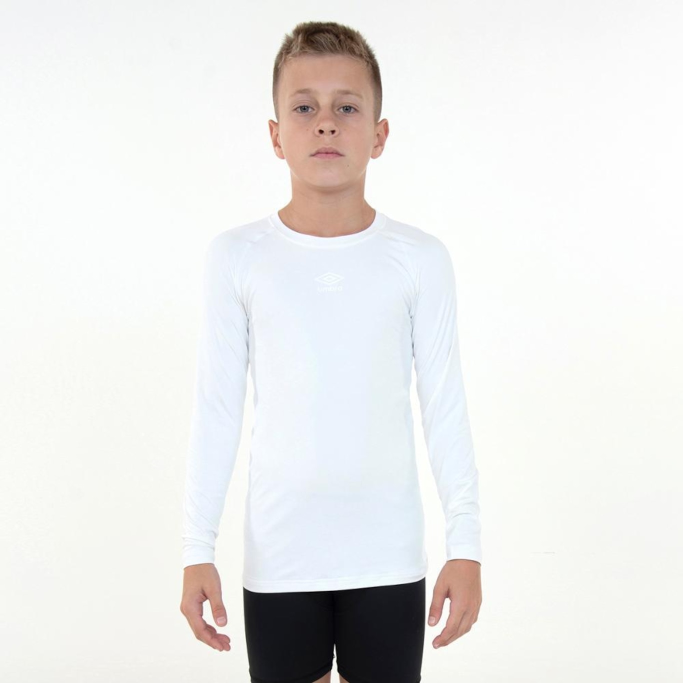 Camiseta Msanga Longa Umbro Térmica Light - Infantil - Foto 1