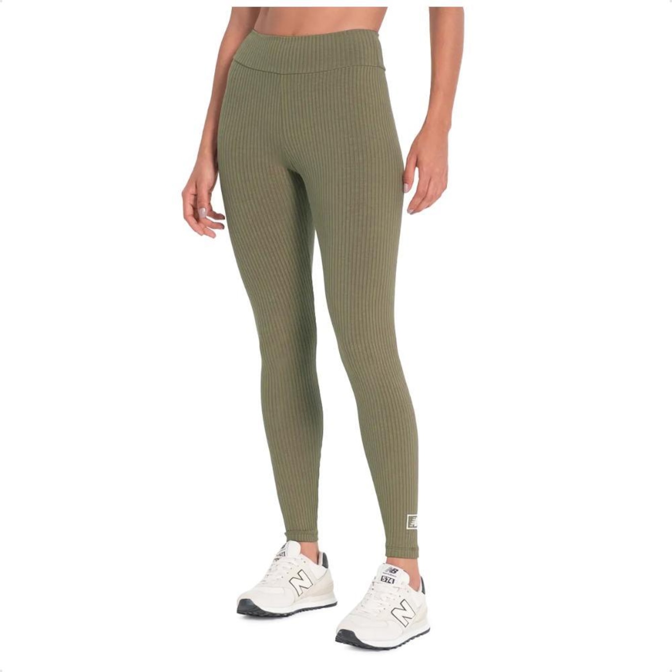 Calça Legging New Balance Essentials Canelada Feminina - Foto 1