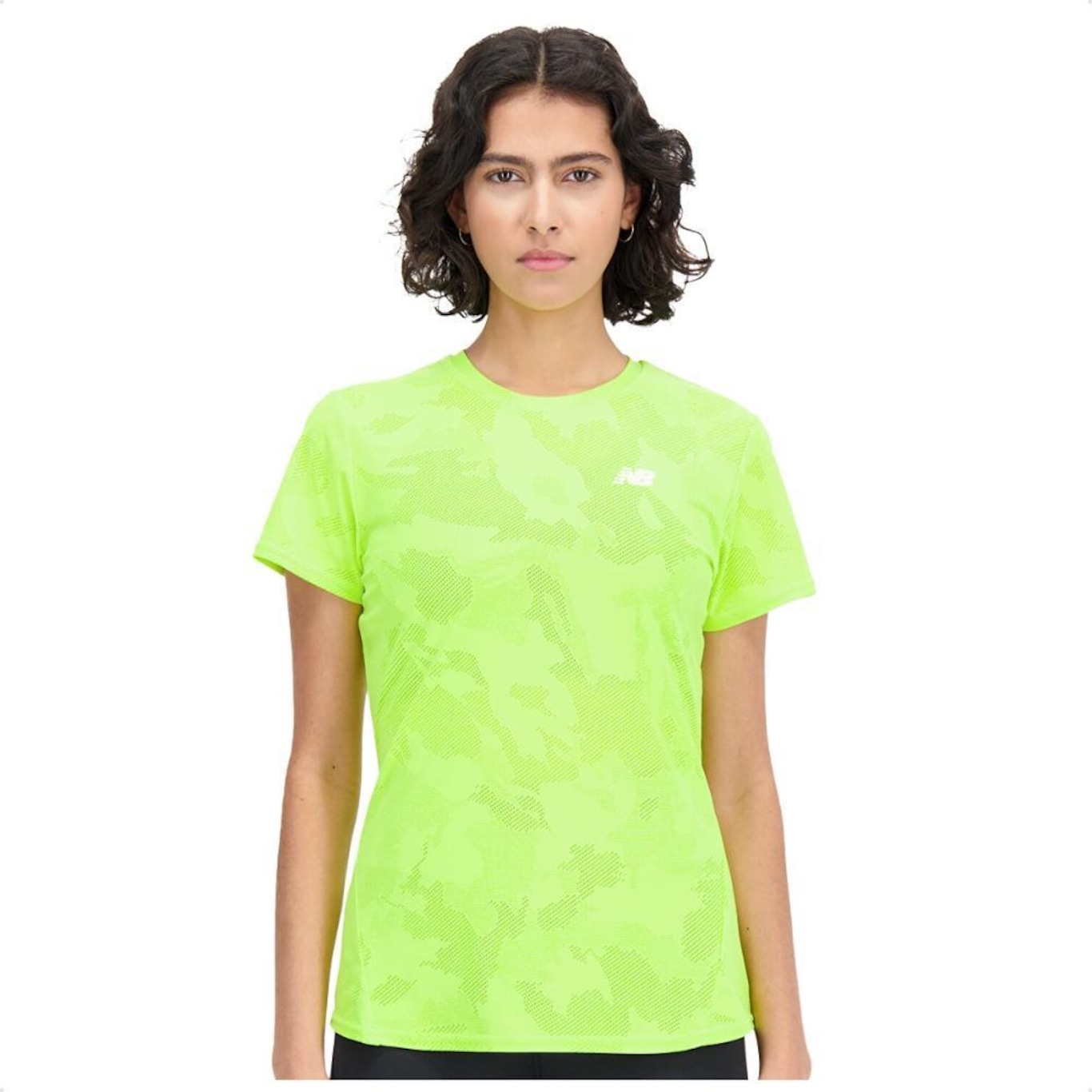 Camiseta New Balance Q Speed Jacquard Feminina - Foto 1