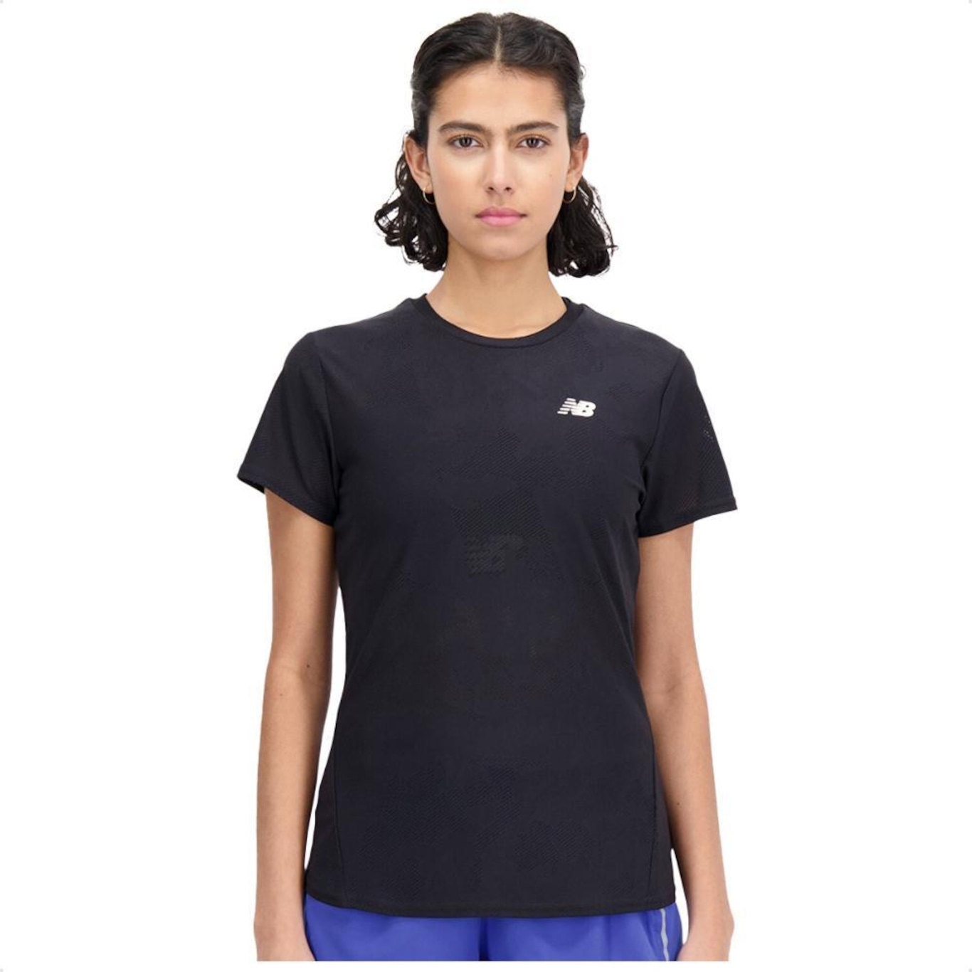 Camiseta New Balance Q Speed Jacquard Feminina - Foto 1