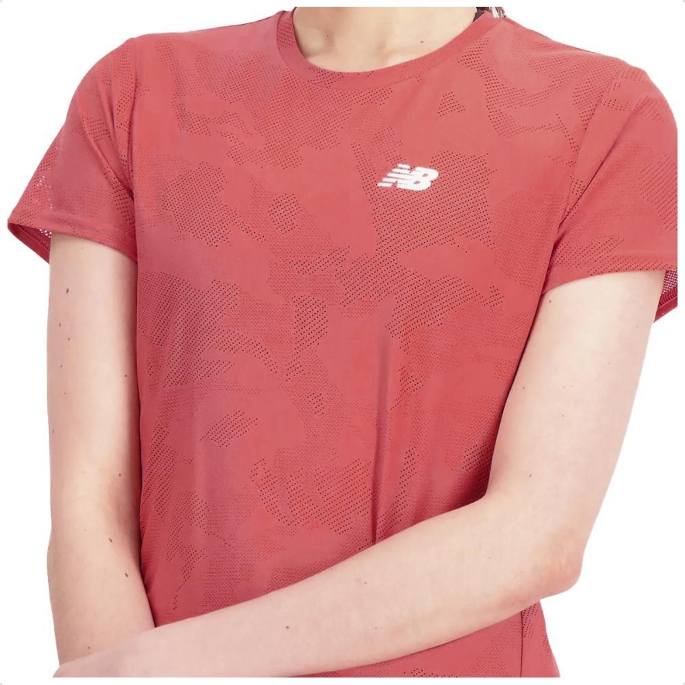 Camiseta New Balance Q Speed Jacquard Feminina - Foto 1